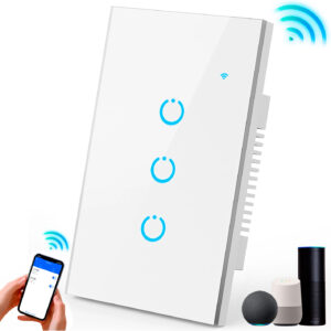 Interruptor Inteligente Universal Wifi Luz Smart Blanco Alexa 3 Bandas - Imagen 1