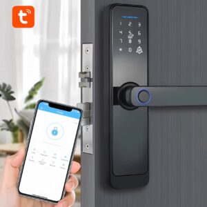 Cerradura Inteligente Smart Chapa Biométrica Digital Wifi Negro A15 - Imagen 2