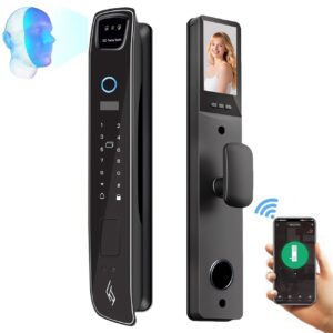 Cerradura Inteligente Smart Apertura Facial 3d Mj5s Negro - Imagen 1