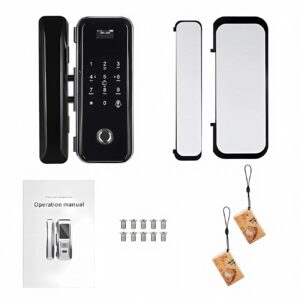 Cerradura Inteligente Smart Chapa Para Puerta De Vidrio Wifi Negro A6 - Imagen 8