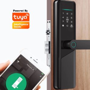 Cerradura Inteligente Smart Chapa Biometrica Digital Wifi Negro X12 Pro - Imagen 2