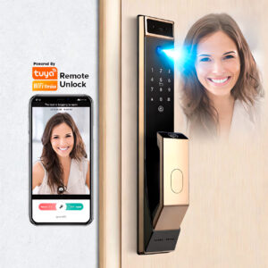 Cerradura Inteligente Smart Apertura Facial 3d Wifi H003 Dorado - Imagen 2