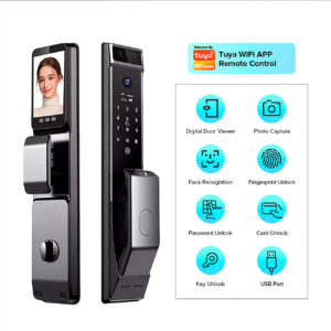 Cerradura Inteligente Smart Apertura Facial 3d Wifi H003 Negro - Imagen 3