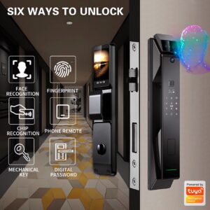 Cerradura Inteligente Smart Reconocimiento Facial 3d Wifi Negro H007 - Imagen 2