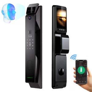 Cerradura Inteligente Smart Reconocimiento Facial 3d Wifi Negro H007 - Imagen 1