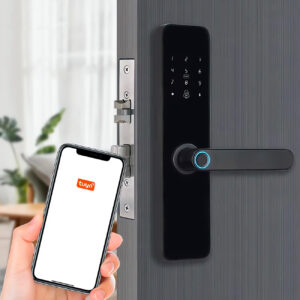 Cerradura Inteligente Smart Chapa Biométrica Wifi F7 Pro Negro - Imagen 3