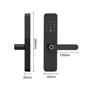 Cerradura Inteligente Smart Chapa Biométrica Wifi F7 Pro Negro - Imagen 6