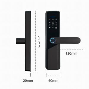 Cerradura Inteligente Smart Chapa Biometrica Digital Wifi Negro X12 Pro - Imagen 6