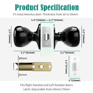 Cerradura Inteligente Smart Chapa Biometrica Pomo Perilla Negro K03 - Imagen 5