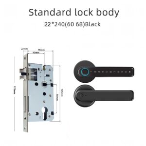 Cerradura Inteligente Smart Biométrica Bluetooth H5s Negro - Imagen 7