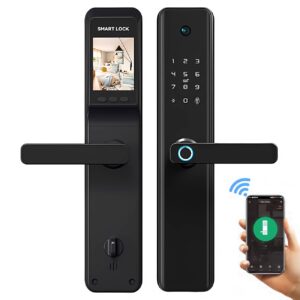 Cerradura Inteligente Smart Chapa Biométrica Wifi M1 Pro Negro - Imagen 1