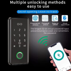 Cerradura Inteligente Smart Biométrica Bluetooth A3 Negro - Imagen 2