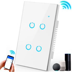 Interruptor Inteligente Universal Wifi Luz Smart Blanco Alexa 4 Bandas - Imagen 1