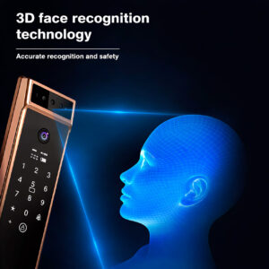 Cerradura Inteligente Smart Apertura Facial 3d Wifi H003 Dorado - Imagen 4