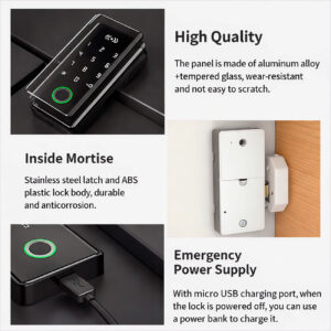 Cerradura Inteligente Smart Biométrica Bluetooth A3 Negro - Imagen 4