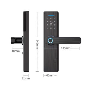 Cerradura Inteligente Smart Chapa Biométrica Wifi X8 Negro - Imagen 6