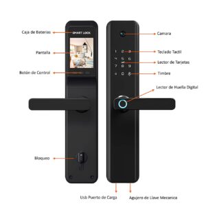 Cerradura Inteligente Smart Chapa Biométrica Wifi M1 Pro Negro - Imagen 5