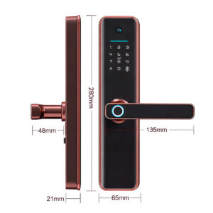 Cerradura Inteligente Smart Biométrica Wifi X6 Pro Red Bronce - Imagen 6
