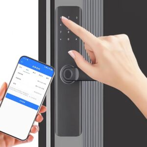 Cerradura Inteligente Smart Chapa Biométrica Digital Wifi Negro K9 - Imagen 2