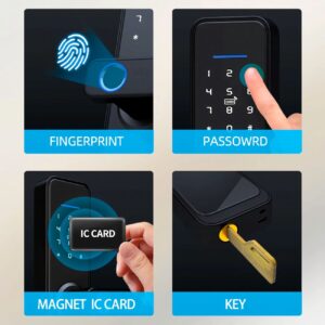 Cerradura Inteligente Smart Chapa Biometrica Digital Wifi Plata X9 - Imagen 2
