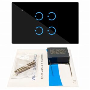 Interruptor Inteligente Universal Wifi Luz Smart Negro Alexa 4 Bandas - Imagen 7