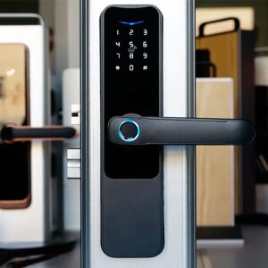 Cerradura Inteligente Smart Chapa Biometrica Digital Wifi Negro A2 - Imagen 4