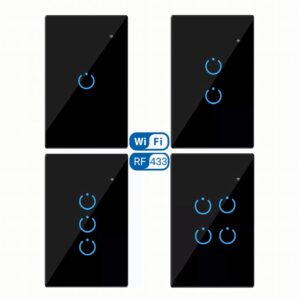Interruptor Inteligente Universal Wifi Luz Smart Negro Alexa 2 Bandas - Imagen 2