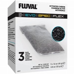 Carbón activado para filtros de acuario Fluval Flex - 3 x 45 gr - Imagen 1