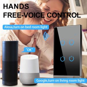 Interruptor Inteligente Universal Wifi Luz Smart Negro Alexa 2 Bandas - Imagen 3