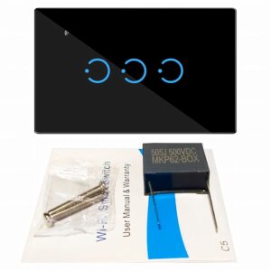 Interruptor Inteligente Universal Wifi Luz Smart Negro Alexa 3 Bandas - Imagen 7