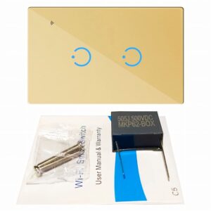 Interruptor Inteligente Universal Wifi Luz Smart Dorado Alexa 2 Bandas - Imagen 7