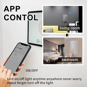 Interruptor Inteligente Universal Wifi Luz Smart Gris Alexa 1 Banda - Imagen 4