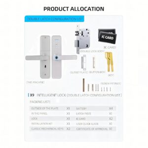 Cerradura Inteligente Smart Chapa Biometrica Digital Wifi Plata X9 - Imagen 8