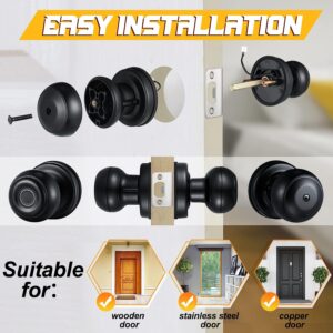 Cerradura Inteligente Smart Chapa Biometrica Pomo Perilla Negro K01 - Imagen 6