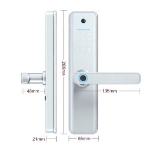 Cerradura Inteligente Smart Biométrica Wifi X6 Pro Plata - Imagen 6