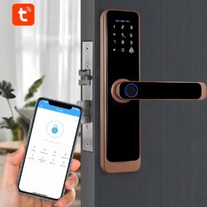 Cerradura Inteligente Smart Chapa Biométrica Digital Wifi Dorado A15 - Imagen 2