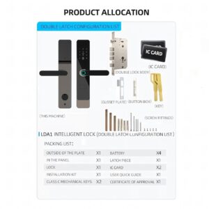 Cerradura Inteligente Smart Chapa Biométrica Wifi Lda1 Negro - Imagen 8