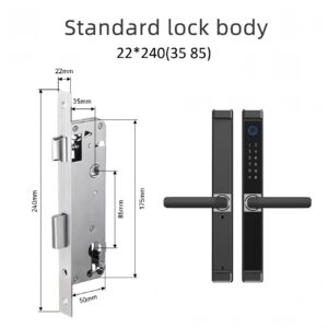 Cerradura Inteligente Smart Chapa Biométrica Wifi X3 Negro - Imagen 7