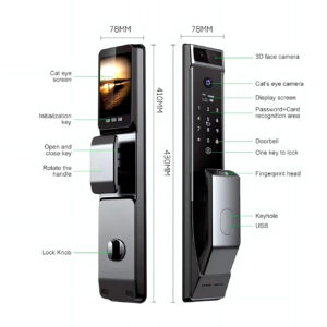 Cerradura Inteligente Smart Apertura Facial 3d Wifi H003 Negro - Imagen 6