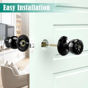 Cerradura Inteligente Smart Chapa Biometrica Pomo Perilla Negro K03 - Imagen 7