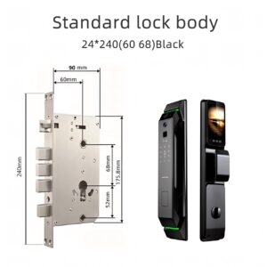 Cerradura Inteligente Smart Apertura Facial 3d Wifi H009 Negro - Imagen 7